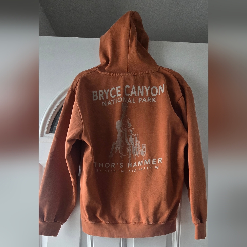Bryce Canyon National Park Thor's Hammer Hoodie - Rust Orange